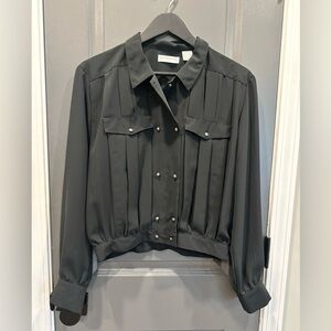 Vintage 90’s Liz Claiborne Collection Sheer Black Blouse- size 8